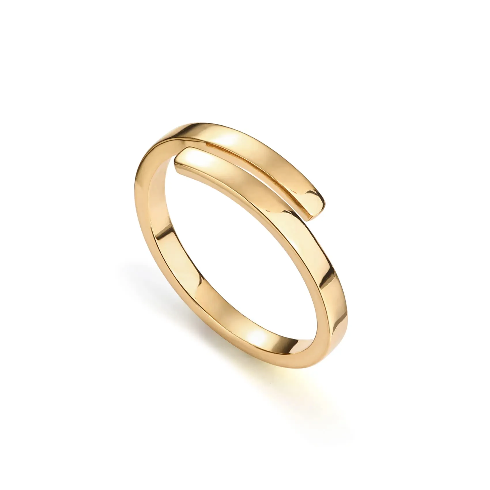 14K Gold Plated Twist Stacking Ring for Women - Hypoallergenic & Sustainable