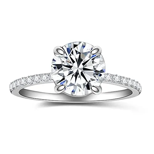 2 Carat Round Cut Diamond Simulated CZ Engagement Ring