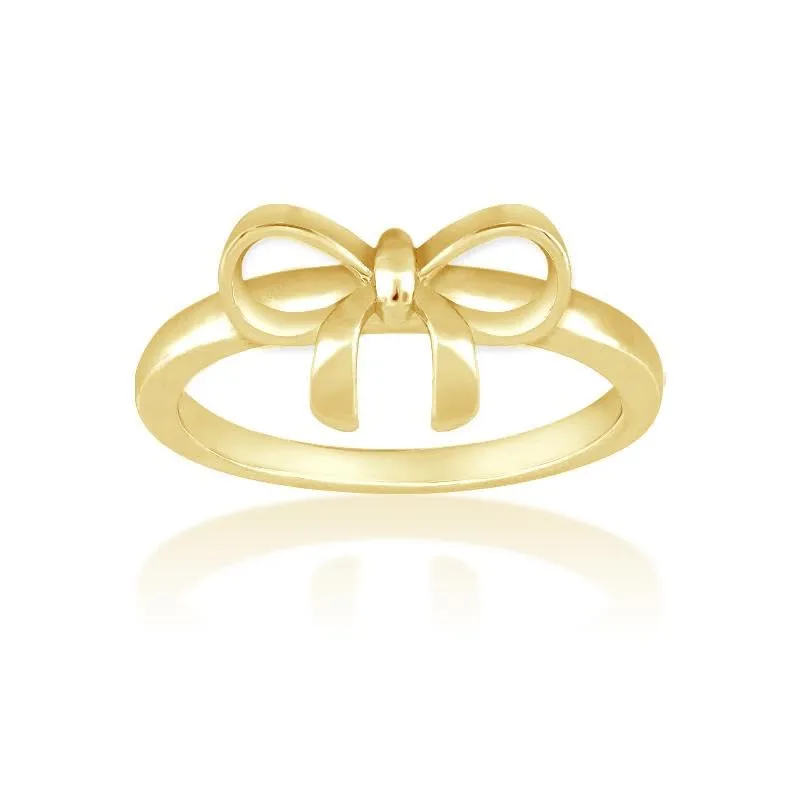 Bow Rings Infinity Rings for Women in Sterling Silver or 14k Gold - Elegant Bow Jewelry Gift