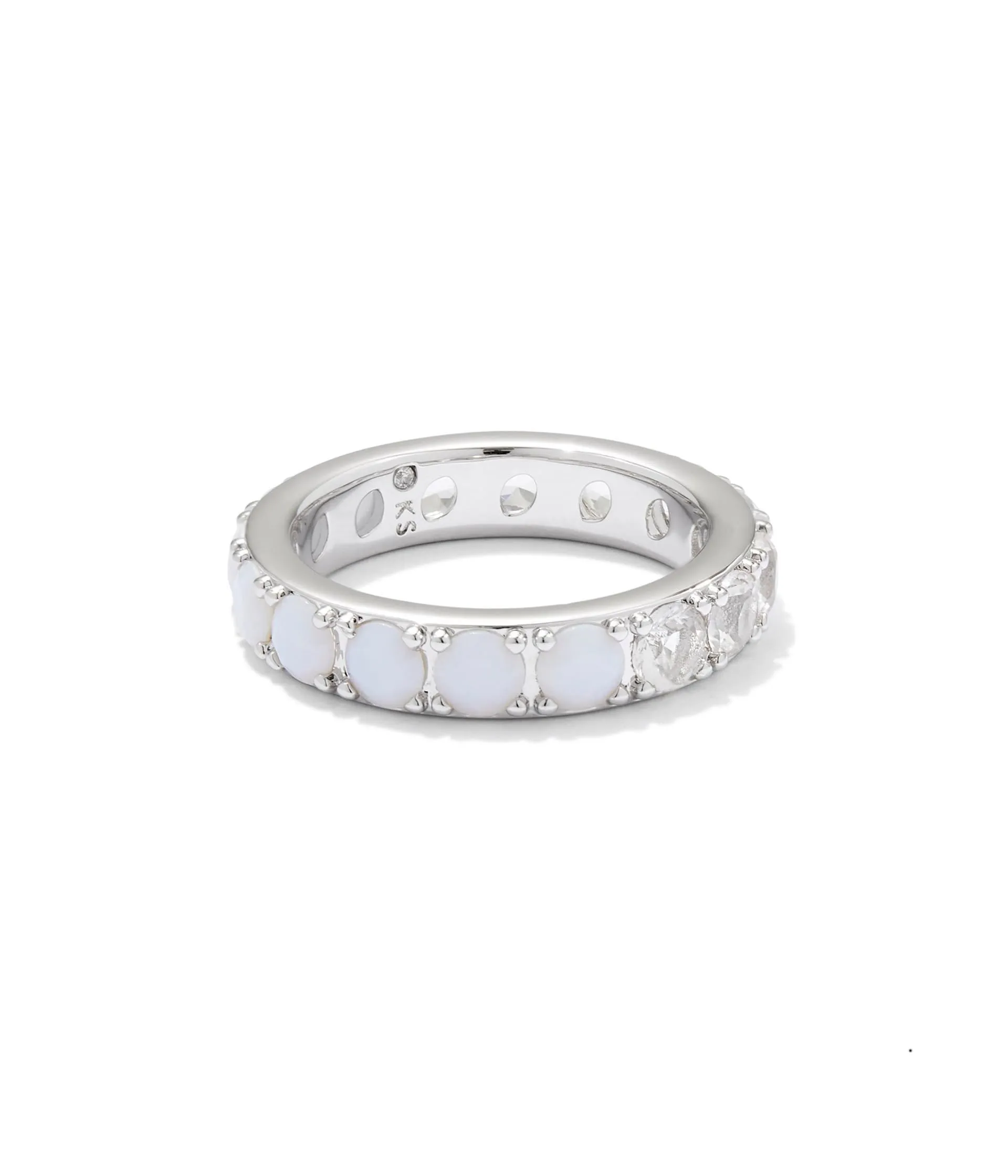 Chandler Band Ring Silver White Opalite Mix 5 - Kendra Scott