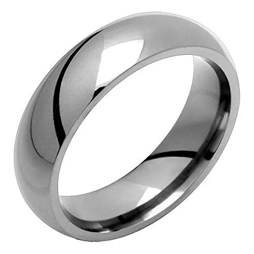 Classic 6mm Titanium Comfort Fit Wedding Band for Him & Her - Lightweight, Allergy-Free, Elegant