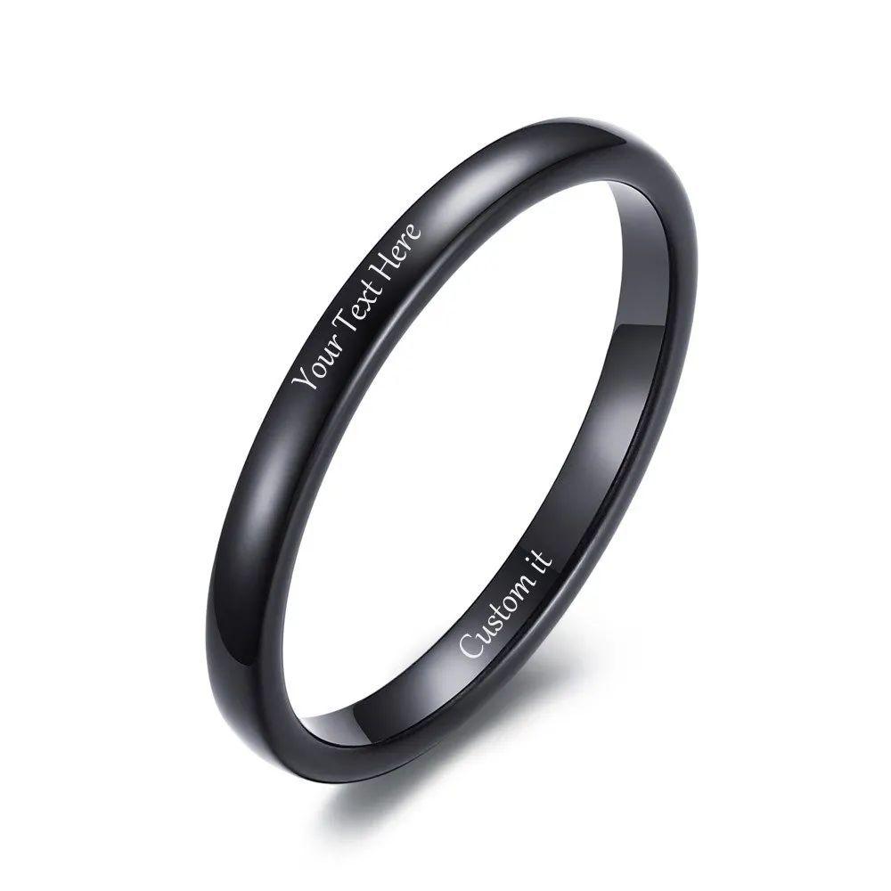 Customize Personalized Tungsten Carbide Wedding Band Engagement Rings for Men Women