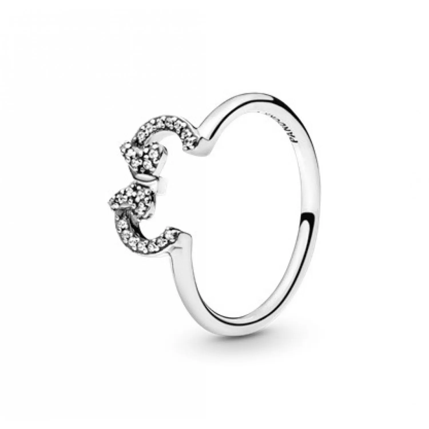 Disney Minnie Silhouette 925 Sterling Silver Ring - EUR-50, US-5 with Cubic Zirconia