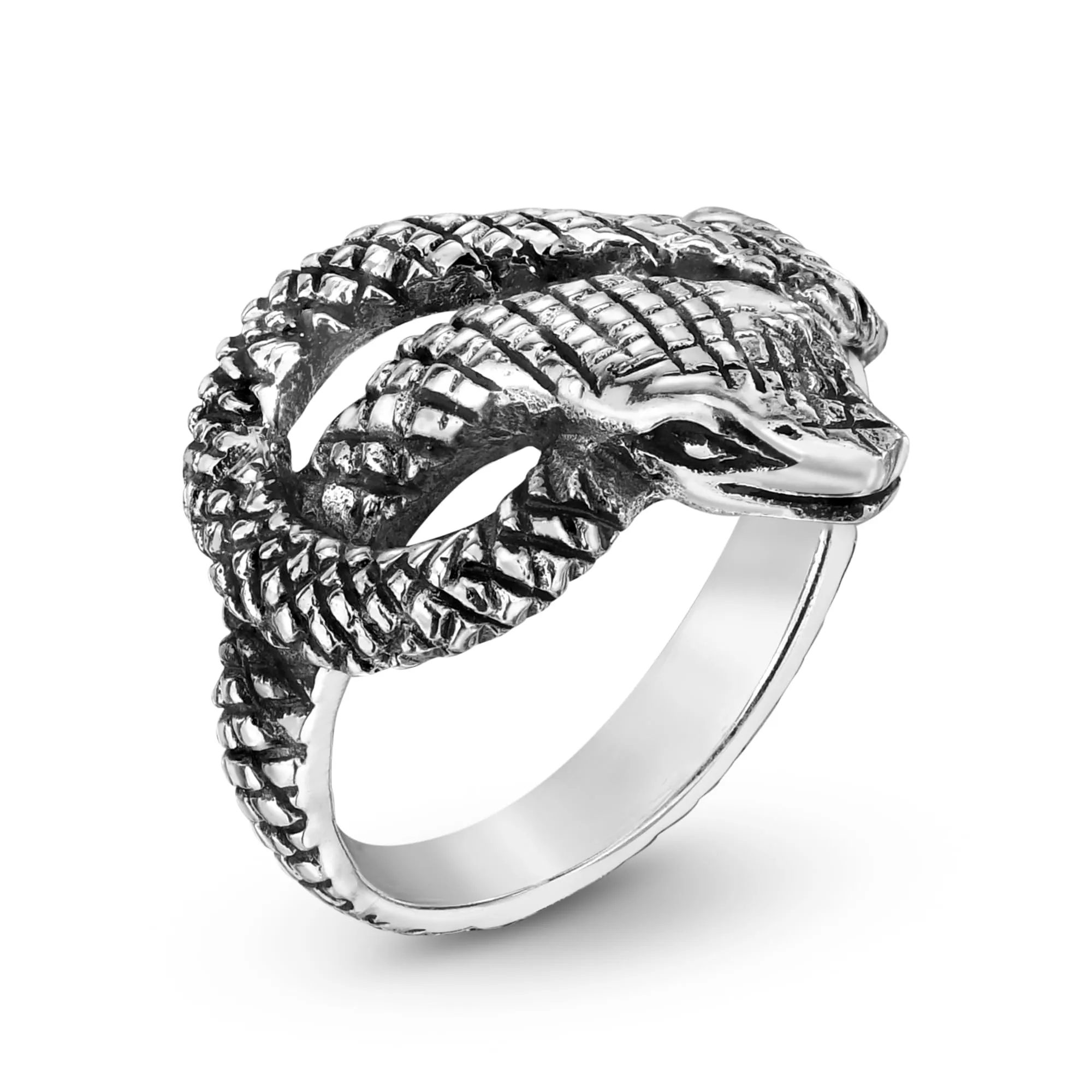 Foxy Snake Coil Wrap Around .925 Sterling Silver Ring