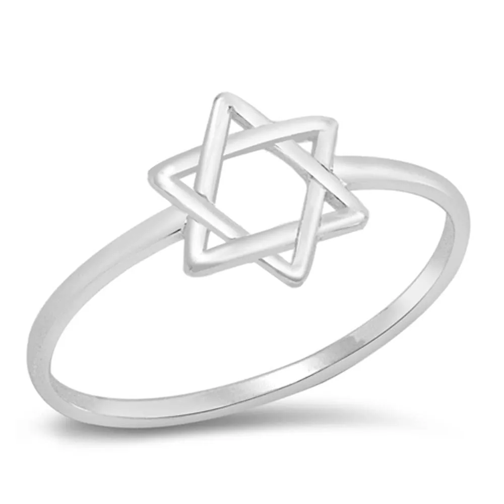 Star of David Unique Ring in .925 Sterling Silver, Sizes 2-13 - Quality Assurance by Sac Silver