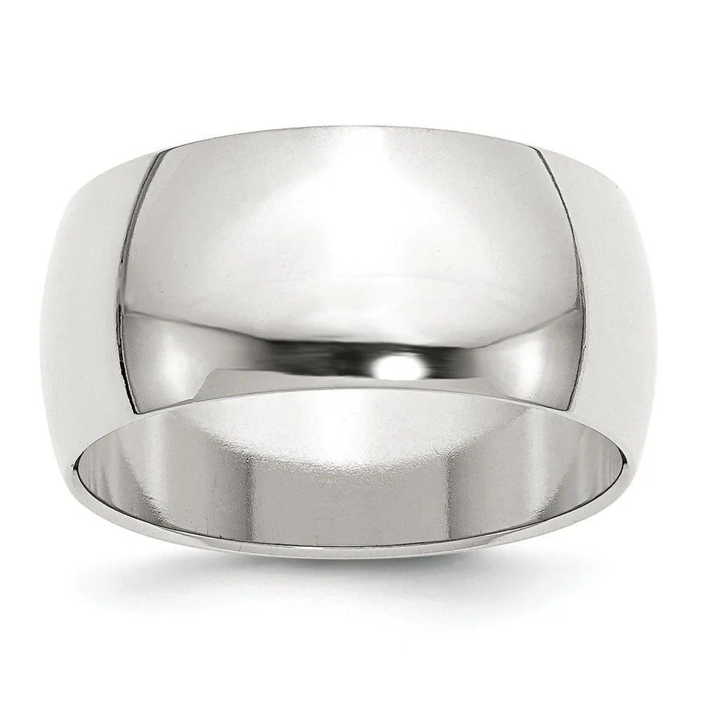 Sterling Silver 10mm Half Round Band Ring by BillyTheTree Jewelry