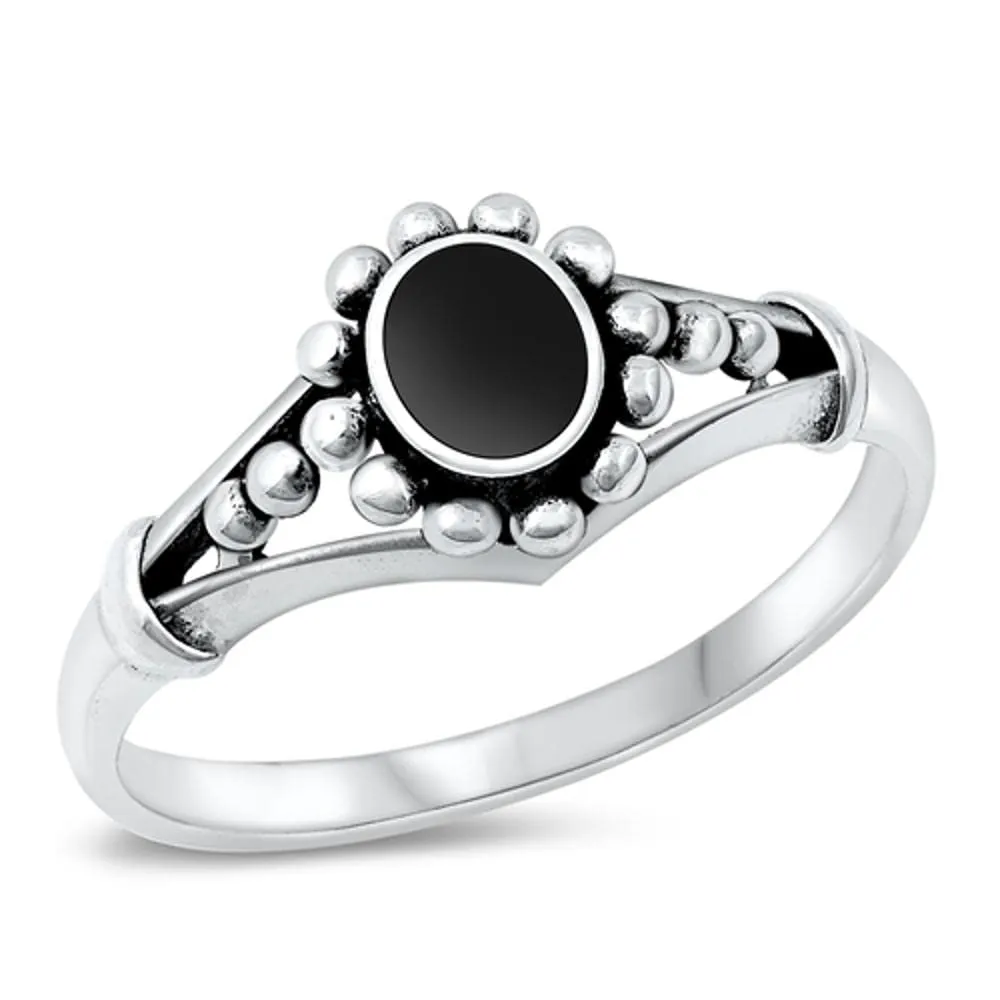 Sterling Silver Fancy Bali Ring - Choose Your Color - 925 Pure Silver, Durable Quality Jewelry