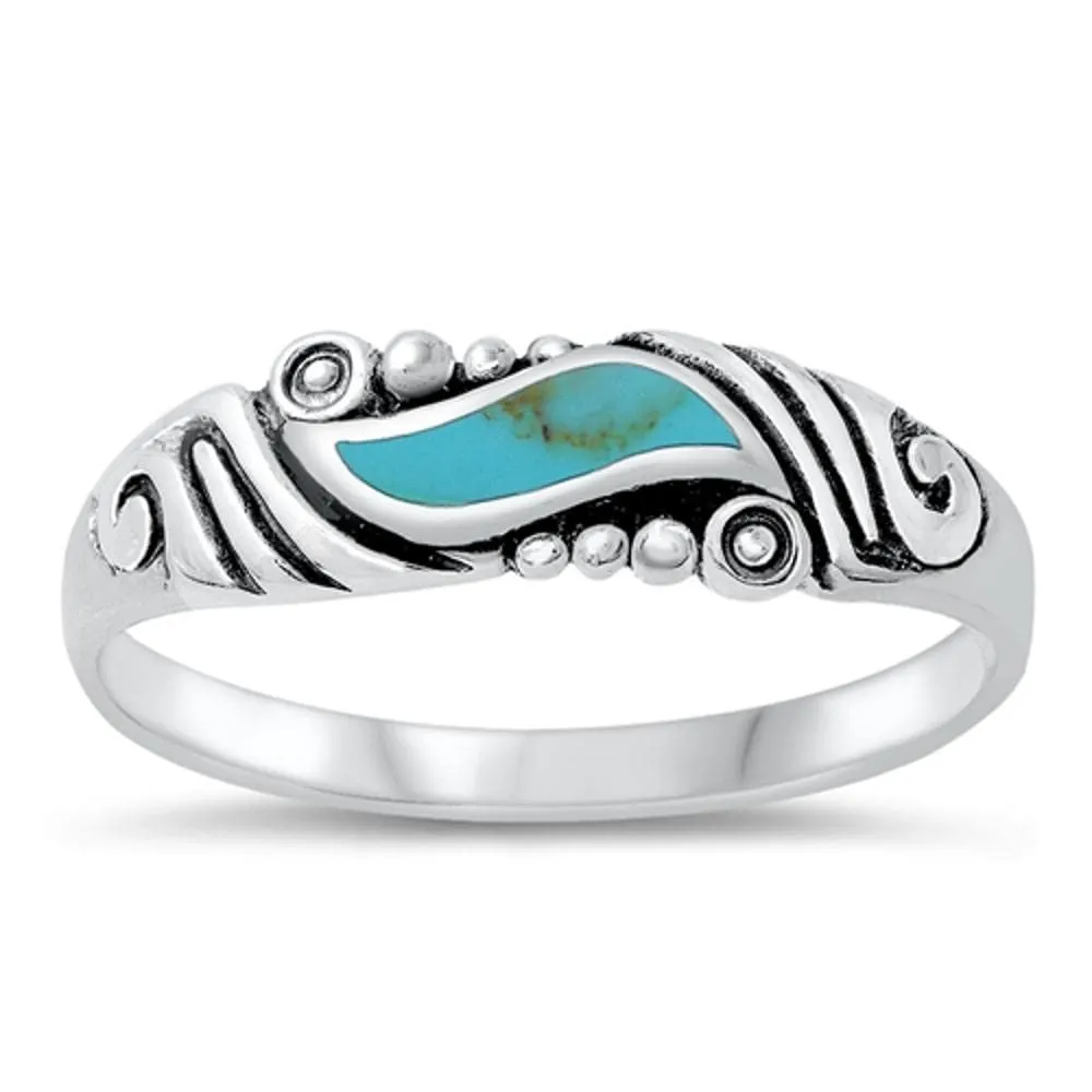 Sterling Silver Swirl Ring – Choose Your Color – 925 Pure Silver – Durable and Stylish