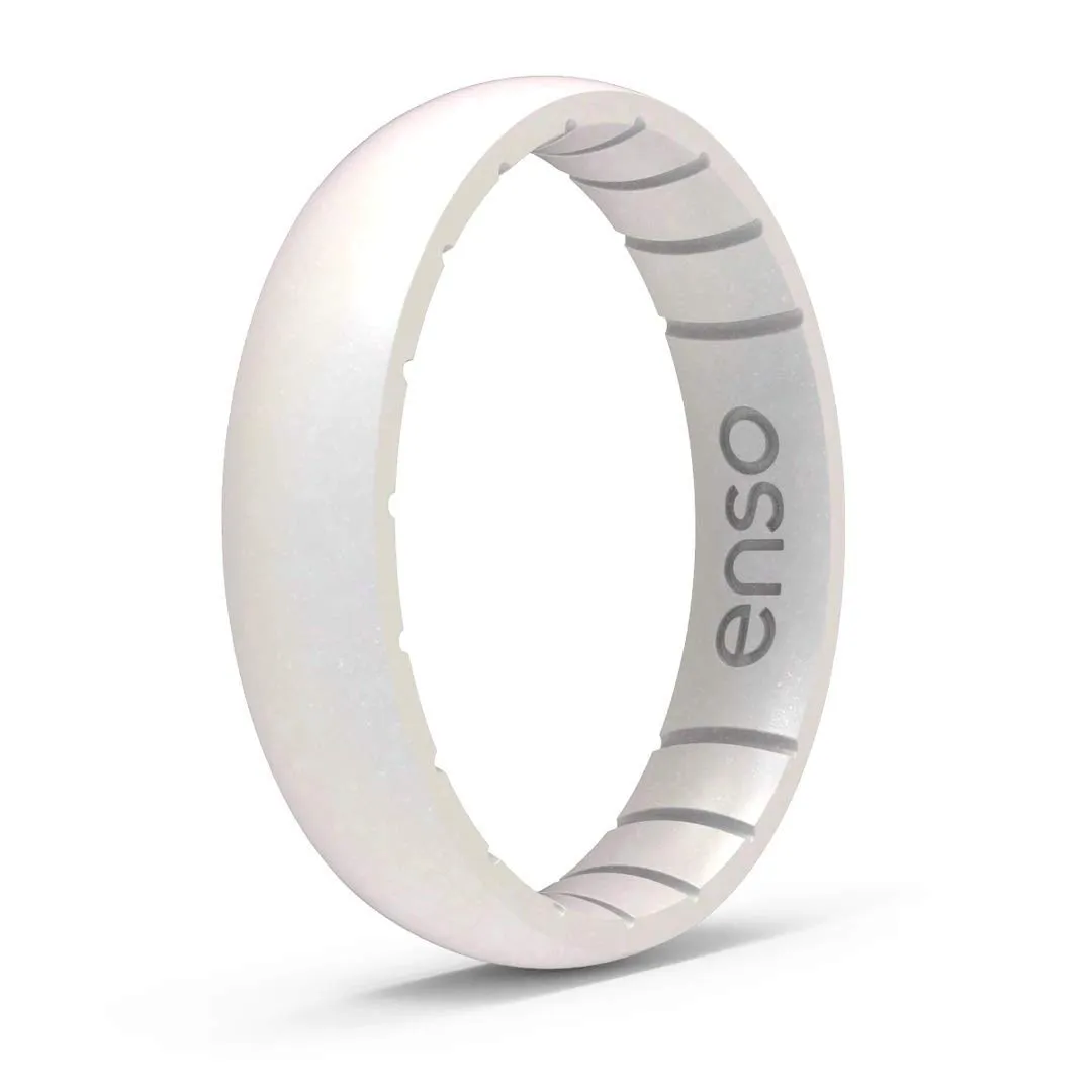 Thin Birthstone Silicone Ring – Unisex Wedding Engagement Band – 4.3mm Wide, 1.75mm Thick