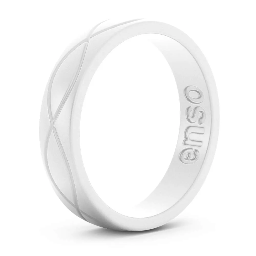 Women’s Infinity Silicone Wedding Ring - Hypoallergenic, Comfortable, 4.5mm Wide, 1.5mm Thick