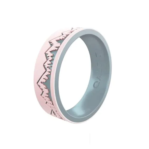 Women's Rubber Silicone Wedding Band, 6mm Wide, Durable & Breathable, Eva Shockey Collection